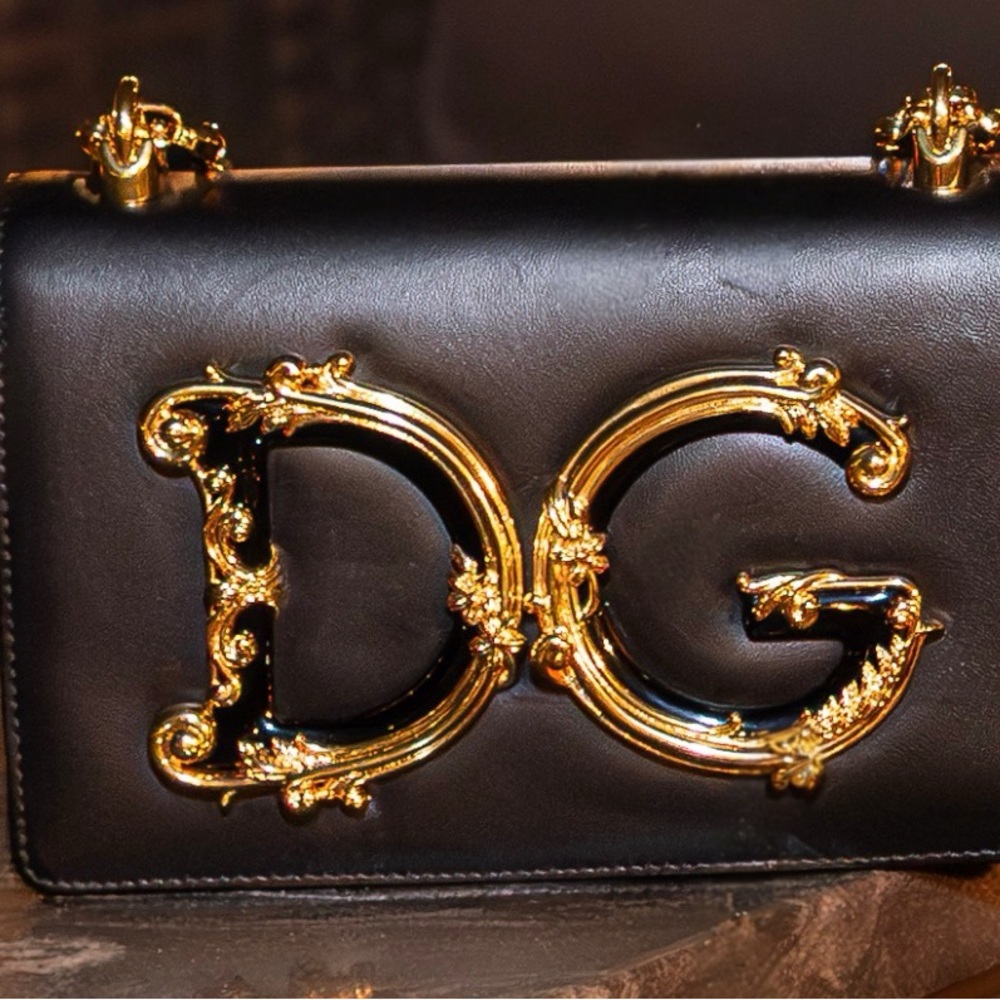 Dolce & Gabbana Black Crossbody Bag with Gold Accents - Picture 2 of 6